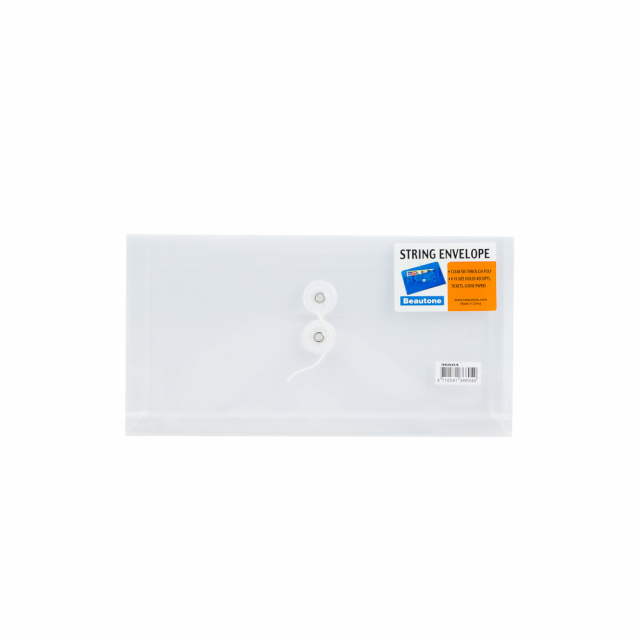 SOBRE PLASTICO BEAUTONE 3660-4 CHEQUE TRANSPARENTE (10X25)