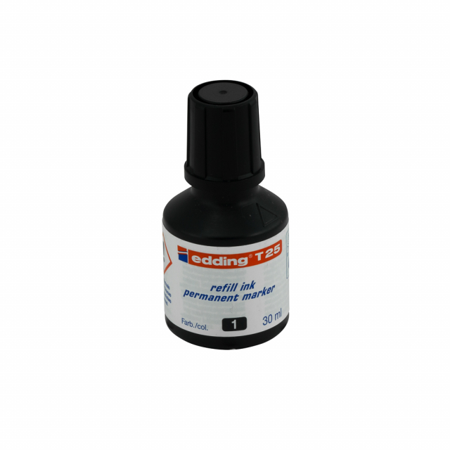 TINTA PERMANENTE EDDING T-25 DE 30 ML. NEGRO (30X10)