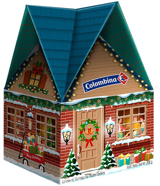 Galletas Colombina casita navideña 200 g