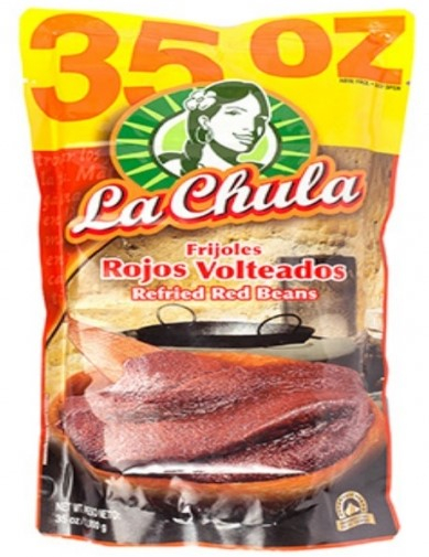 Frijol volteado rojo La Chula 35 oz 