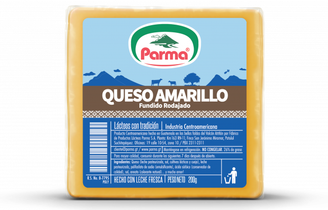Queso Amarillo Rodajado Parma 200 gr.