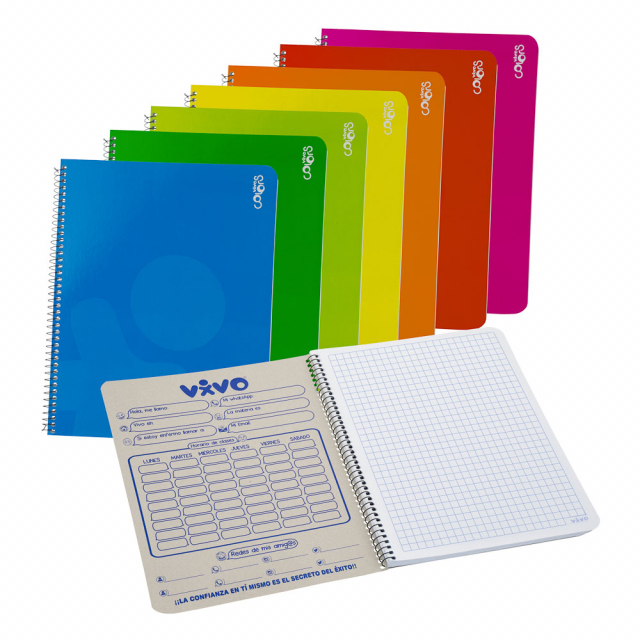 CUADERNO C/ESPIRAL VIVO 70H 240285 CUADROS (56)