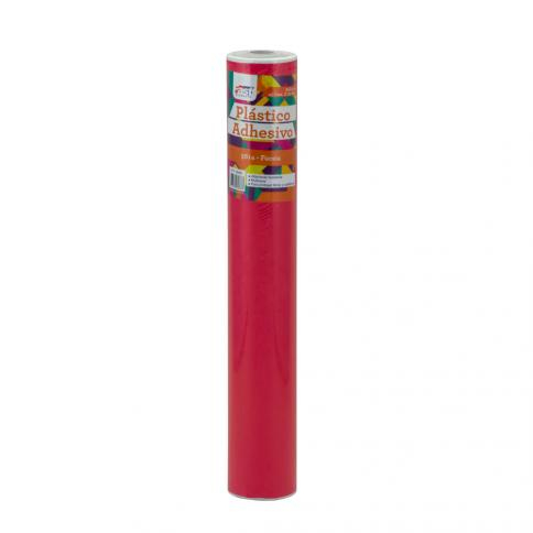 Fast Rollo Plastico Adhesivo color fucsia 45cm x 3mts para proteger libros y cuadernos