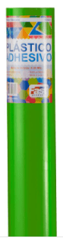 Fast Rollo Plastico Adhesivo color verde limon 45cm x 3mts para proteger libros y cuadernos