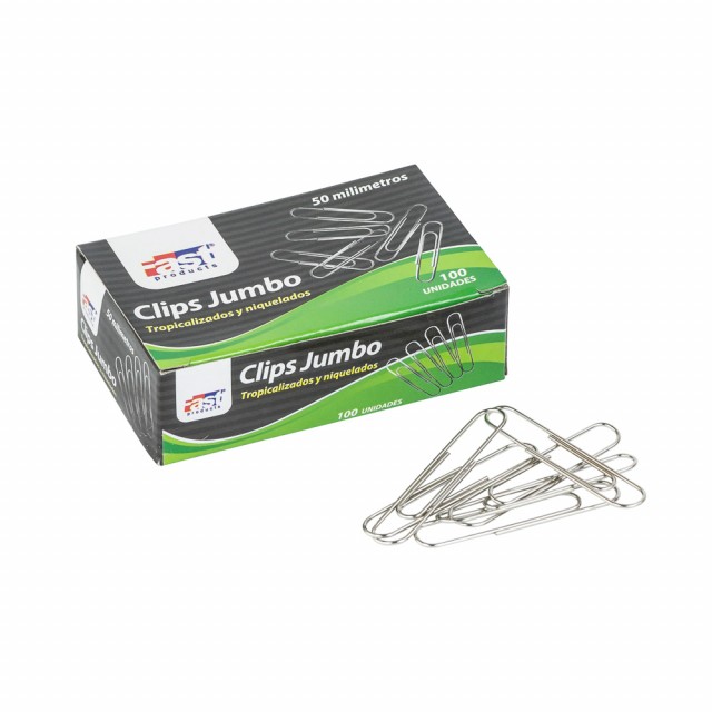 Clips Jumbo Metal Fast 100 Unidades