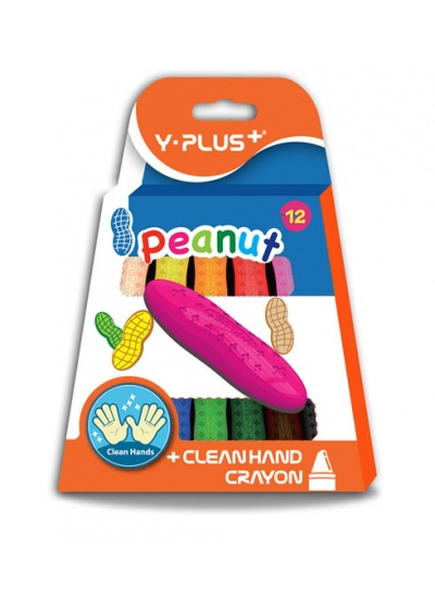 Crayones de Cera Y-Plus Peanut 12 Colores