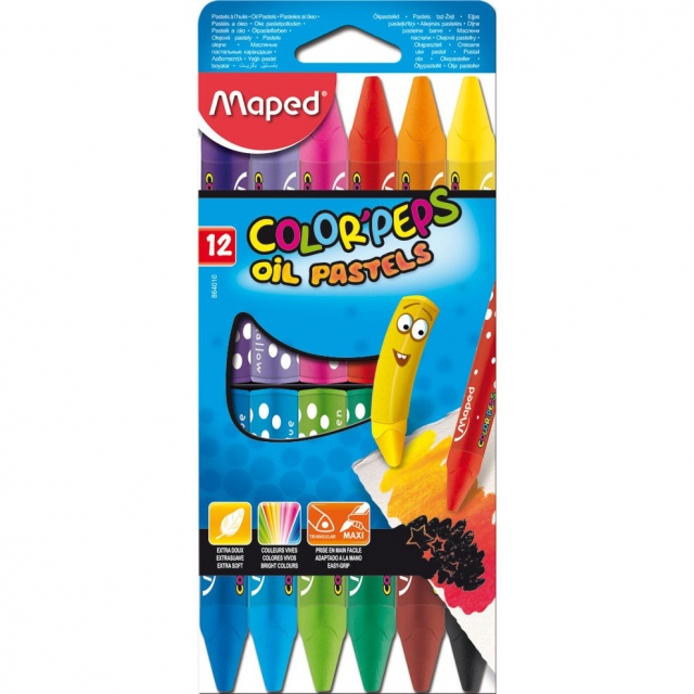 Crayones Pastel Maped 12 Colores