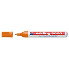 Edding 400 Marcador permanente punto Delgado color naranja recargable
