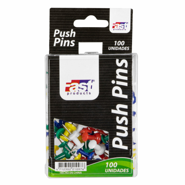 Fast Push Pins variedad de colroes 100 unidades 