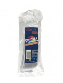 Cuchara transparente Prisma 12 uds