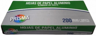 Hojas de papel aluminio 12"x10.75" Prisma 200 unds