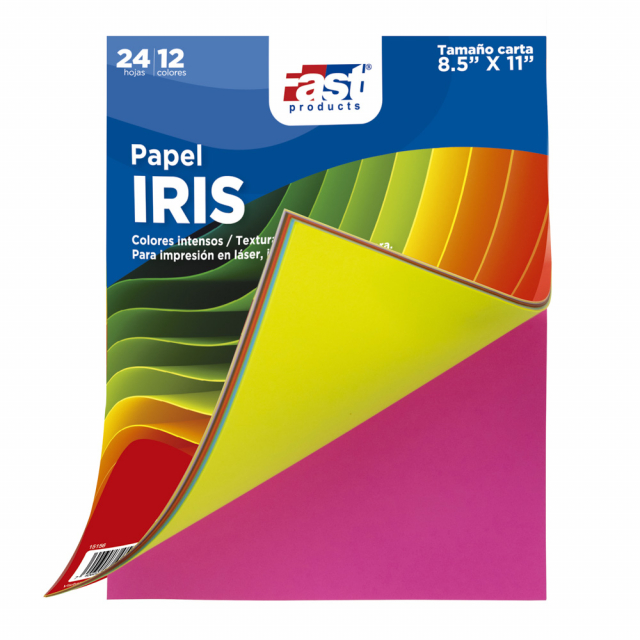 BLOCK PAPEL IRIS FAST 80 GRS. CARTA 24H. 12COL. (50)