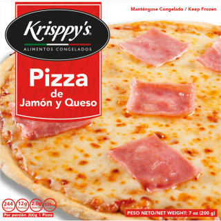 Pizza personal jamón y queso Krisppys 200 g