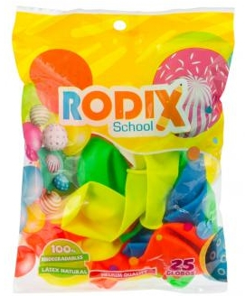GLOBO RODIX NO.9 BX25 COLORES NEON (200)
