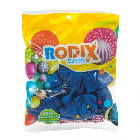 GLOBO RODIX NO.9 BX25 METALICO AZUL ZAFIRO (200)