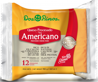Queso americano rodajado Dos Pinos 192 g