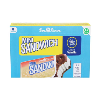 Helado mini sándwich vainilla Dos Pinos 8ud 48 g