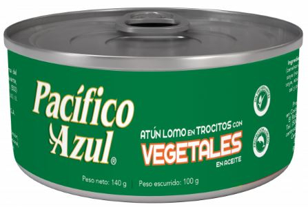 Atún trozos con vegetales Pacífico Azul 140 g