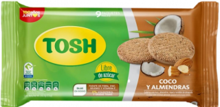 Galleta coco y almendras paquete Tosh 9 uds