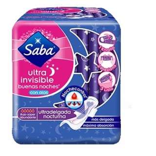 Toalla femenina Ultra invisible Buenas noches Saba 10 und