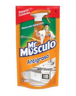 Limpiador antigrasa bolsa naranja Mr. Músculo 500 ml