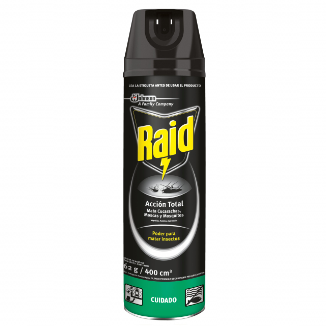 Insecticida aerosol acción total Raid 400 ml