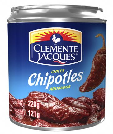 Chile chipotles enteros adobados Clemente Jacques 220 g