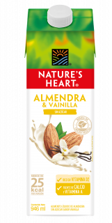 Leche Almendra Vainilla Sin Azúcar Natures Heart 946 ml.