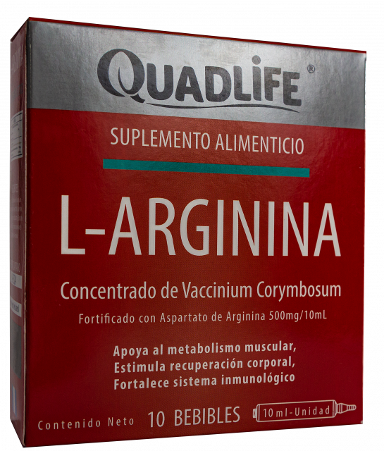 Suplemento Alimenticio L-Arginina 10 Unidades 10ml