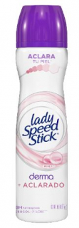 Desodorante Antitranspirante Lady Speed Stick Derma + Aclarado Perla Aerosol 91 g
