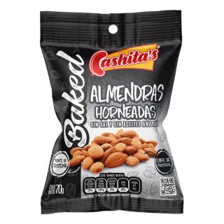 Almendras Horneadas sin sal y sin aceites añadidos Cashitas 70g