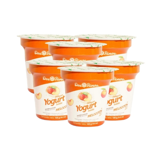 Yogurt batido sabor melocotón Dos Pinos 125 gramos 6 pack