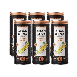 Adan & Eva moscow mule con vodka 355ml 6 pack