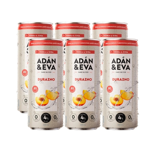 Adan & Eva durazno con vodka 355ml 6 pack