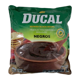 Frijol volteados molidos negros Ducal 80 oz