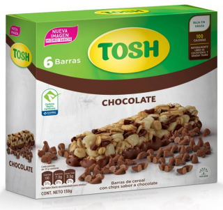 Tosh Barras de Chocolate Paquete 6 un.