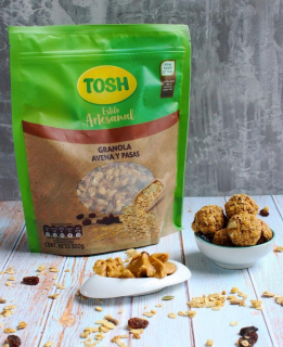 Granola artesanal avena y pasas Tosh 300 g