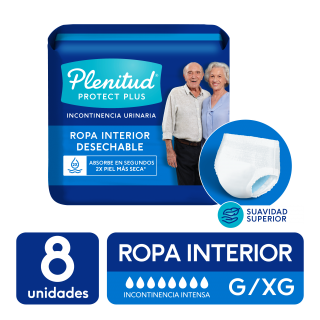 Ropa Interior Desechable Adulto Plenitud Protect Plus G/XG 8U
