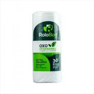 Rolobag Bolsa Biodegradable Blanca Extra Grande 30 un.