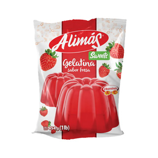 Gelatina sabor fresa Alimas bolsa 454g