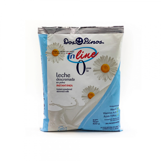 Leche en Polvo Dos Pinos Descremada 400gr