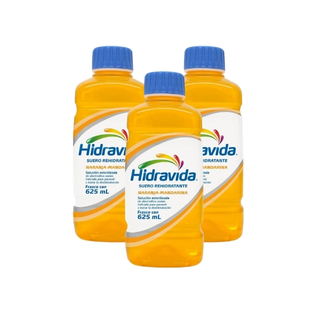 Hidravida suero rehidratante naranja  625ml 3 pack