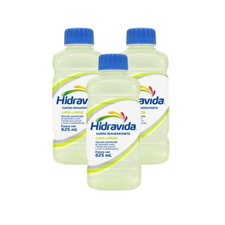 Hidravida suero rehidratante lima limón  625ml 3 pack