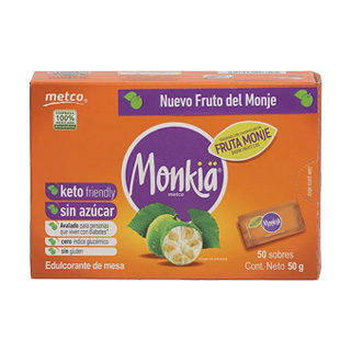 Endulzante Monkia Fruto de Monje o Monk Fruit 50 unidades peso neto 50 gramos