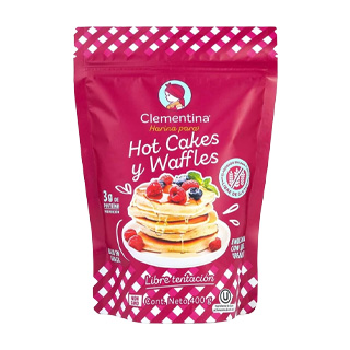 Harina para panqueques y waffles sin gluten 400 gramos Clementina
