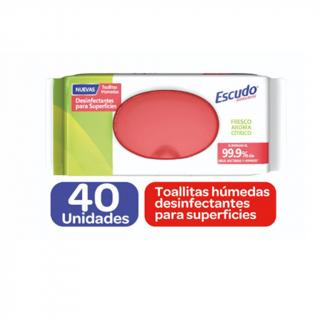 Toallitas Humedas Escudo  F-Top - 40 unidades