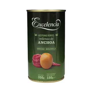 Aceitunas rellenas anchoa Excelencia 350 g