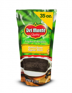 Frijoles negros volteados doypack Del Monte 35 oz