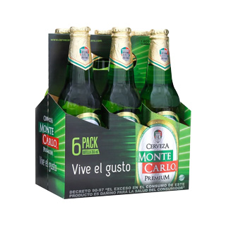 Cerveza Monte Carlo 6 pack botella 350 ml 