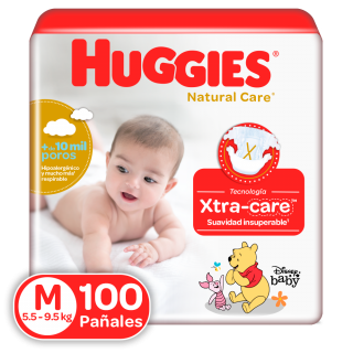Pañales Huggies Natural Care M Big Pack, 100 Uds.
